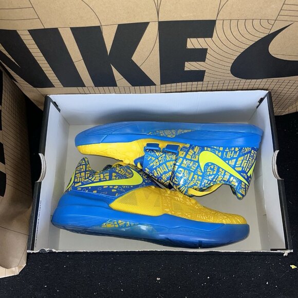 NEW Nike Zoom KD 4 “Scoring Title” 2025 FZ5916-400 Size 10.5 Blue Yellow
